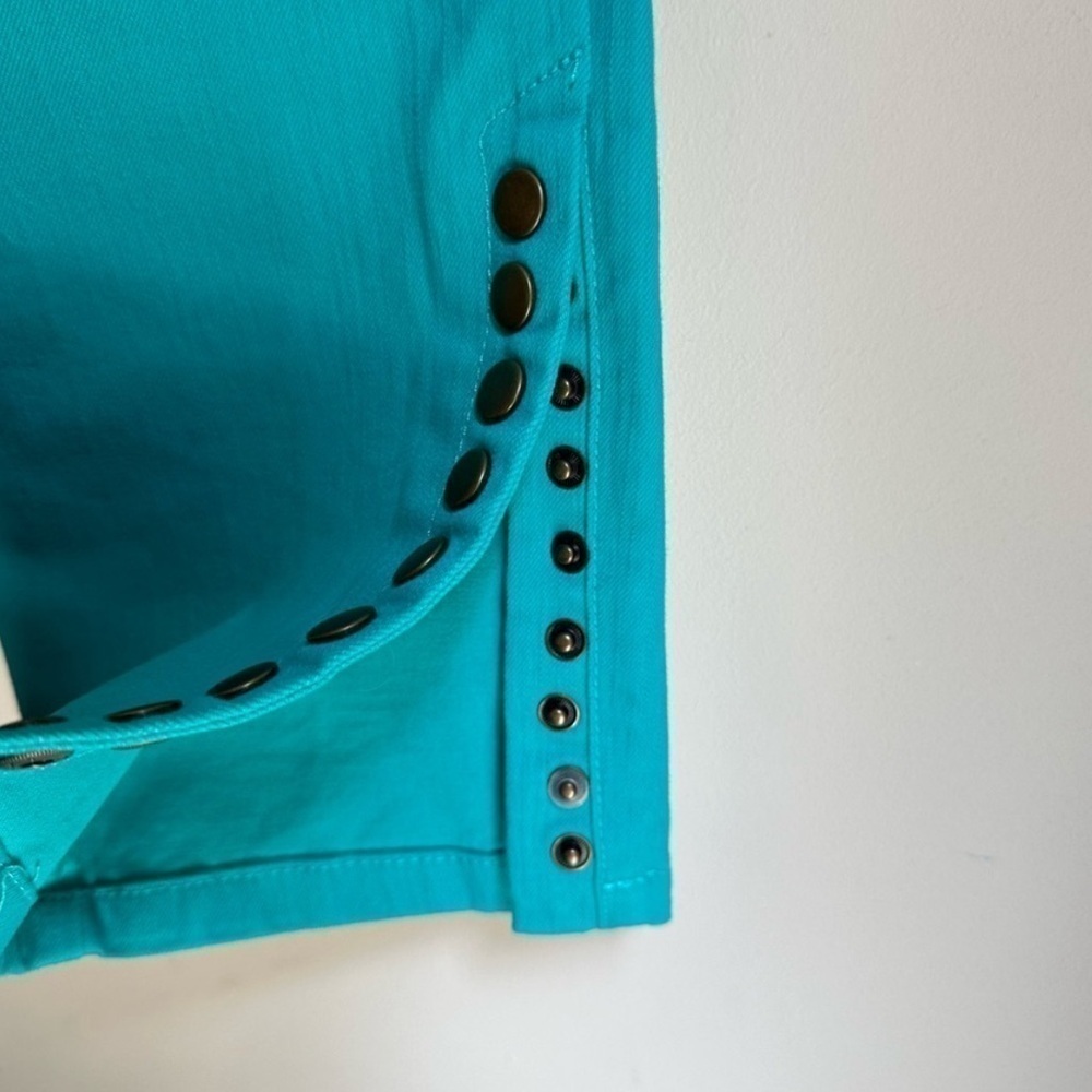 NWT Soft Surroundings Metro Colorful Ankle Pants Teal - Picture 3 of 6